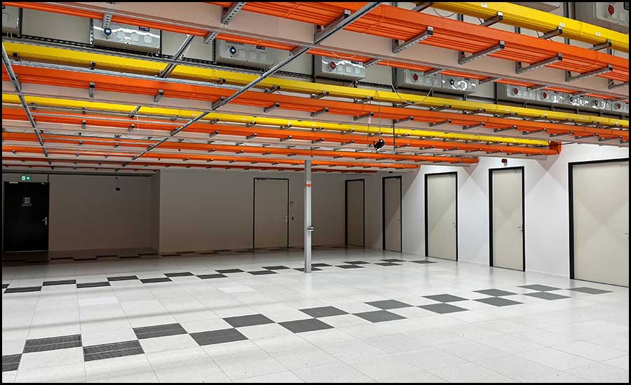 Critical systems, electrical distribution circuits, and raised access flooring is similar in international and U.S. data centers.