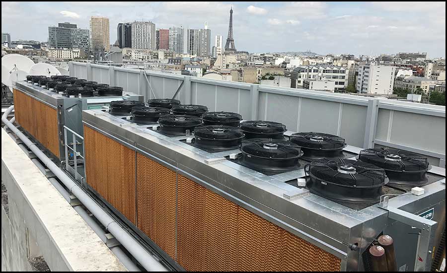rooftop adiabatic cooling system