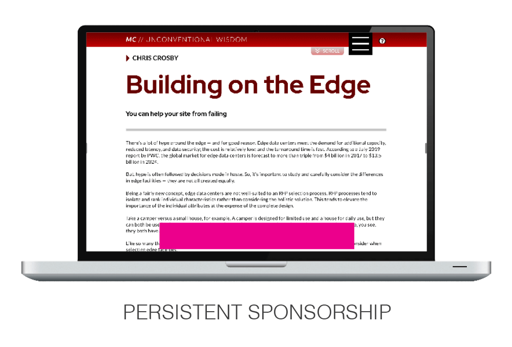 eMagazine Persistent Sponsorship.