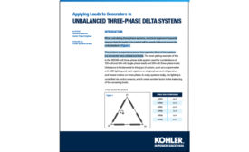 Kohler- Applying Loads to Generators; Unbalanced three- phase Delta Systems